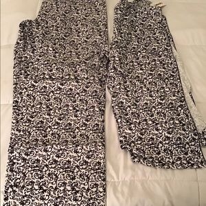 NWT Black and white pajama set
